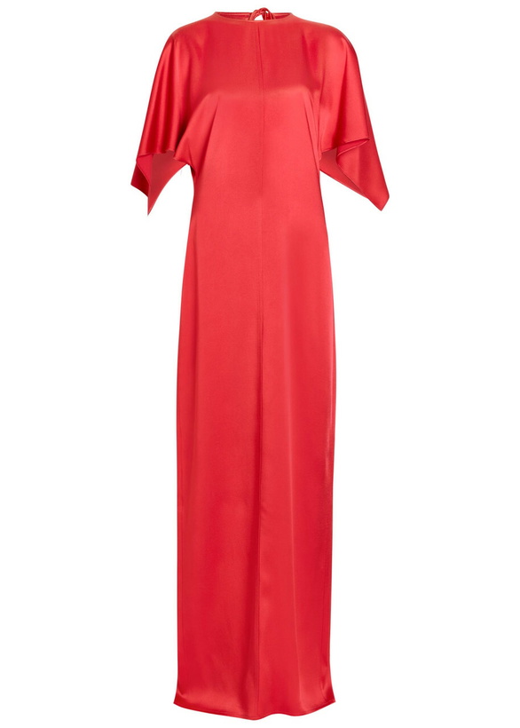 Photo: Stella Mccartney Draped Satin-crepe Maxi Dress Red