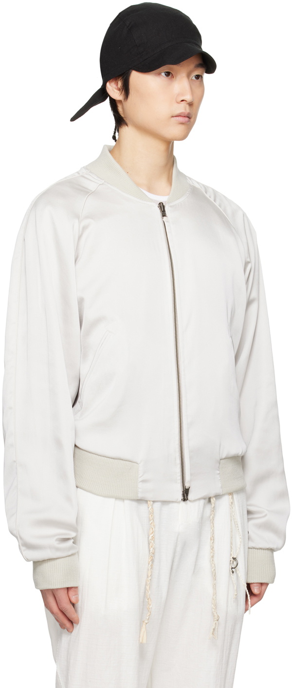 Hyein Seo Off-White Reversible Bomber Jacket Hyein Seo