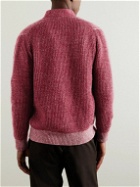 Loro Piana - Sey Ribbed Cashmere and Silk-Blend Cardigan - Red