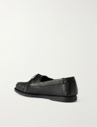 Saman Amel - City Moc Full-Grain Leather Boat Shoes - Black