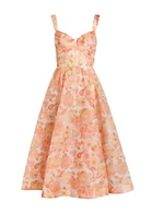 Zimmermann Rebellion Floral-print Linen and Silk-blend Midi Dress Multicoloured 1