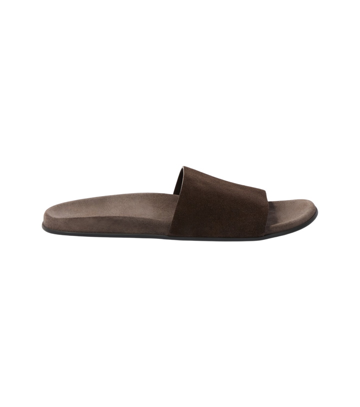 Photo: The Row Hugh suede slides