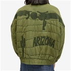 Arizona Love Women's Embroidered Bomber Jacket in Green