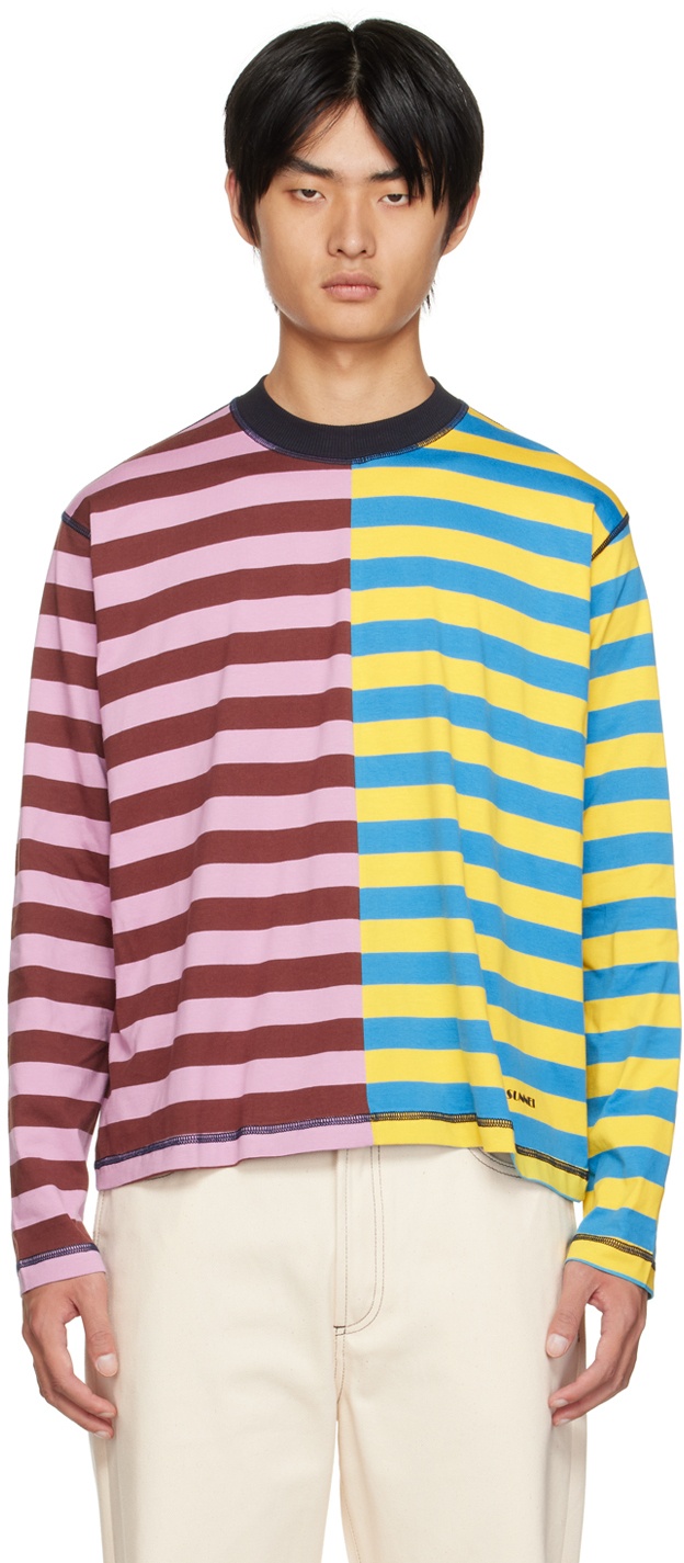 Sunnei Multicolor Striped Long Sleeve T-Shirt Sunnei
