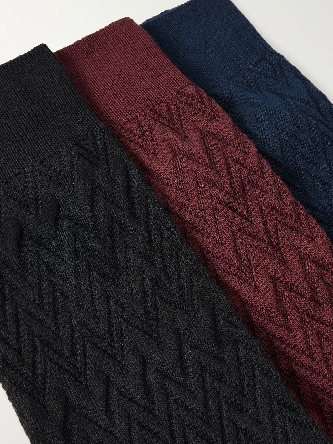 Missoni - Three-Pack Crochet-Knit Cotton-Blend Socks - Multi