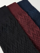 Missoni - Three-Pack Crochet-Knit Cotton-Blend Socks - Multi