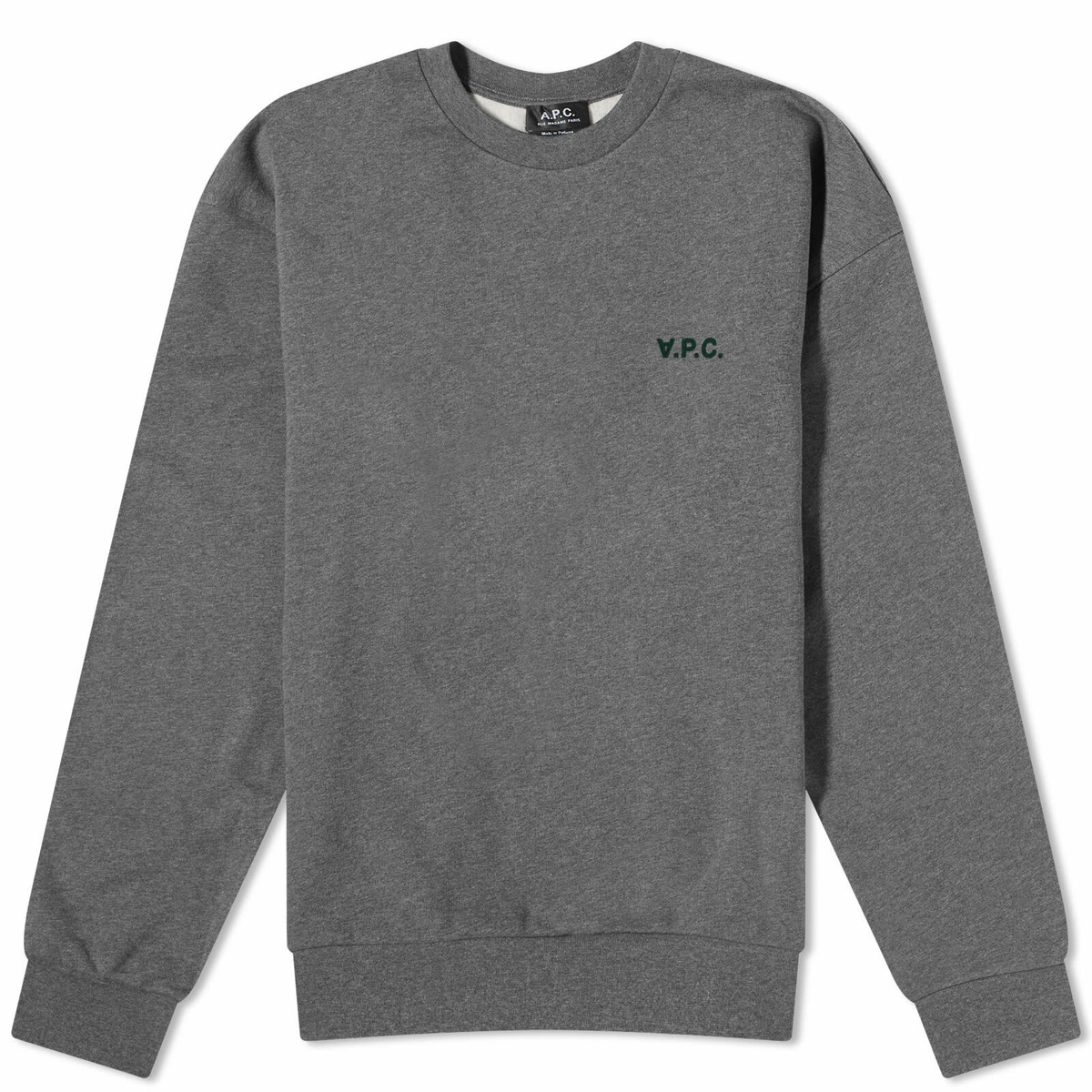 A.P.C. Men's Item Logo Crew Sweat in Light Blue A.P.C.