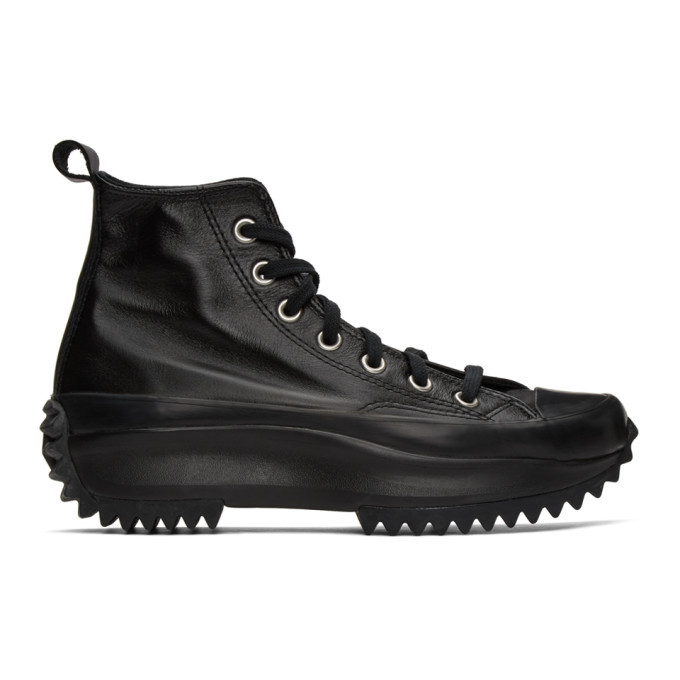 Converse Black Leather Run Star Hike High-Top Sneakers Converse