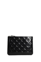 Comme des Garçons Wallet Clutch In Black Leather