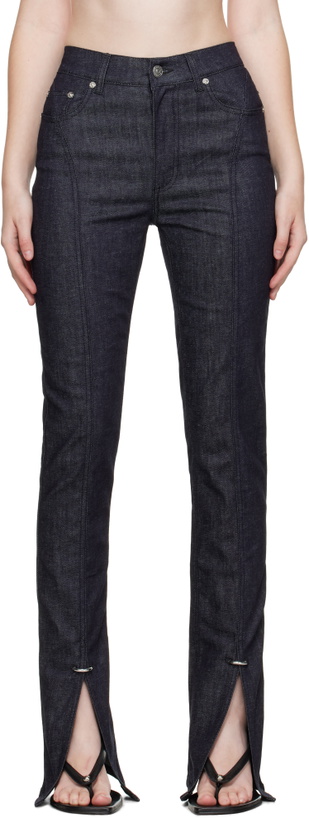 Photo: Mugler Indigo Paneled Jeans