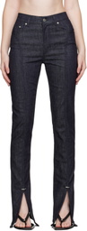 Mugler Indigo Paneled Jeans