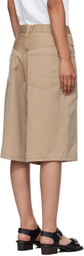 6397 Beige Baggy Shorts