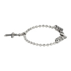 Emanuele Bicocchi Silver Cross Disco Chain Bracelet