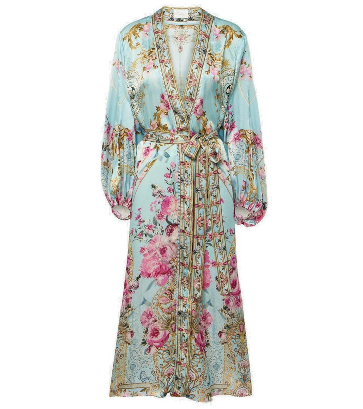 Photo: Camilla Embellished floral silk satin robe