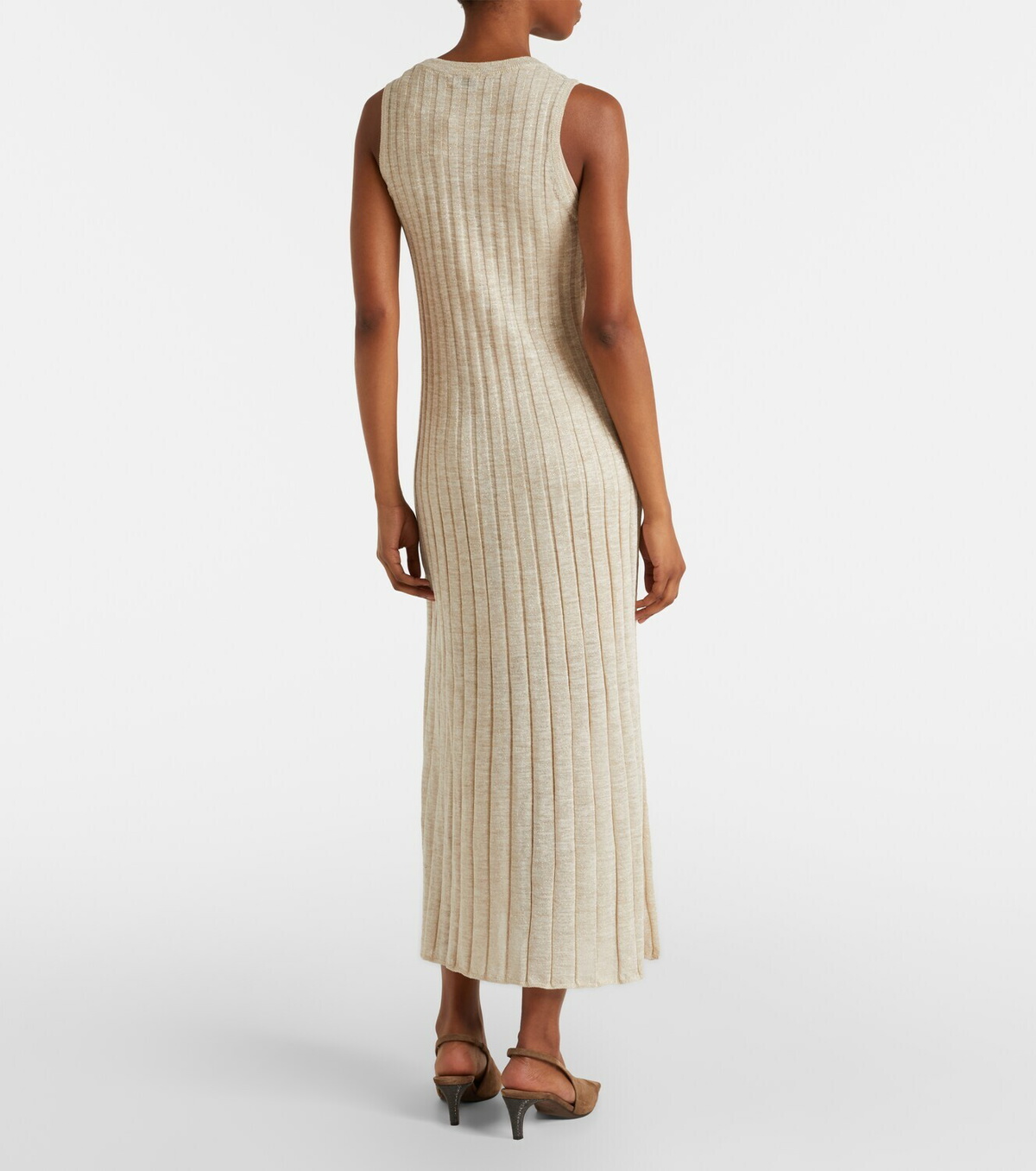 Brunello Cucinelli Ribbed-knit maxi dress