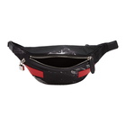 Neil Barrett Black and Red Liquid Ink Fanny Pack