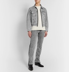 Helmut Lang - Zip-Detailed Stonewashed Denim Jeans - Gray