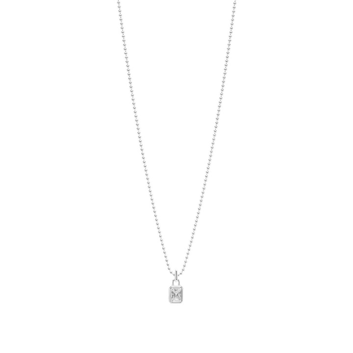 Photo: Hatton Labs Men's Mini Solitaire Pendant Necklace in Silver/White