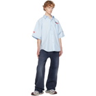 Balenciaga Blue Cotton Poplin Oversized Shirt