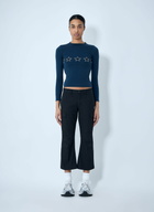 Balenciaga Star Embroidered Ribbed Top