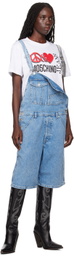Moschino Jeans Blue Pocket Denim Overalls