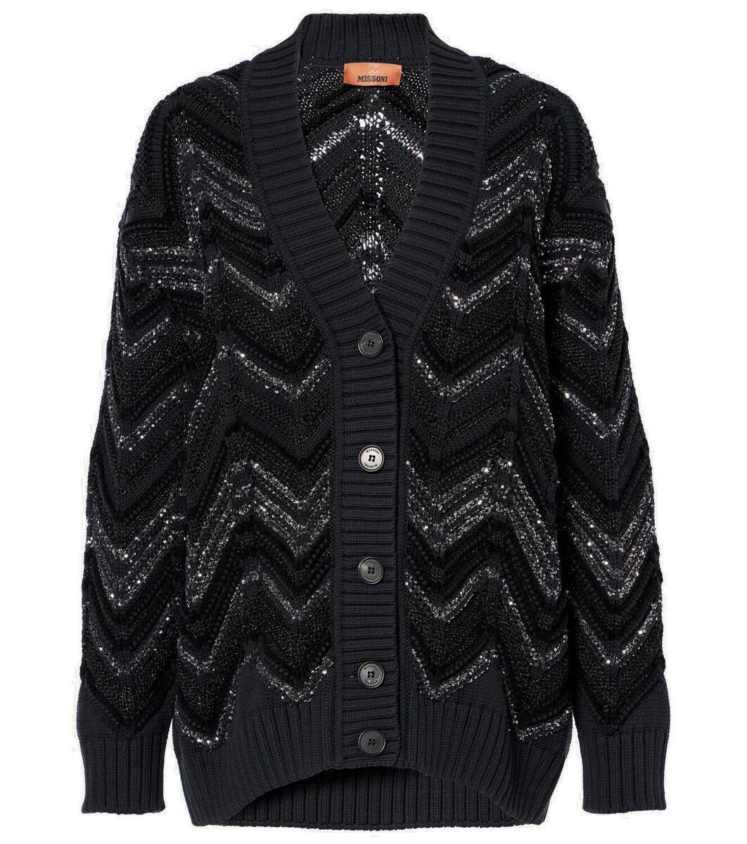 missoni カーディガン Missoni Zigzag sequined cardigan Missoni
