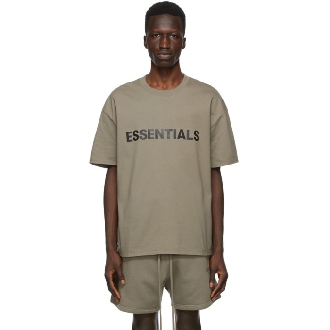 Photo: Essentials Taupe Logo T-Shirt