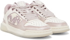 AMIRI Pink & Off-White Pebbled Classic Low Sneakers