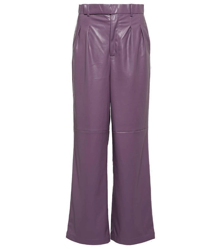 Photo: Jacques Wei Faux leather straight pants
