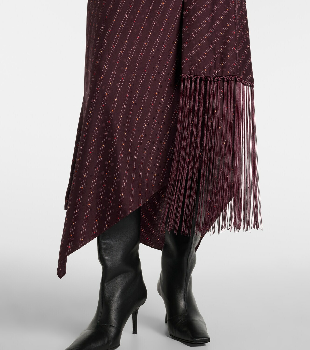 Acne Studios Dale asymmetric silk maxi dress