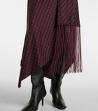 Acne Studios Dale asymmetric silk maxi dress