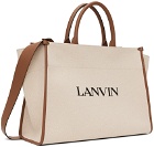 Lanvin Beige & Brown In & Out Bag