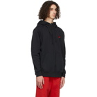 Nike Black and Red Sportswear Club Full-Zip Hoodie