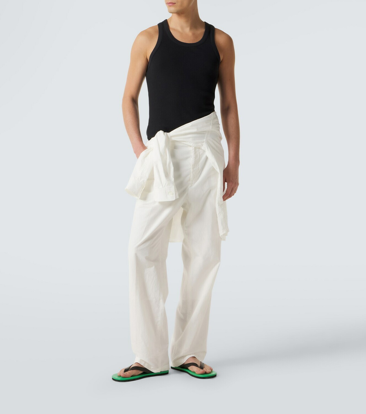 Auralee Ribbed-knit cotton tank top