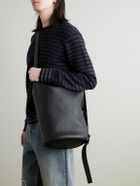 LOEWE - Loop Medium Logo-Debossed Leather Bucket Bag