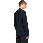 Maison Margiela Navy Wool Minimalist Blazer