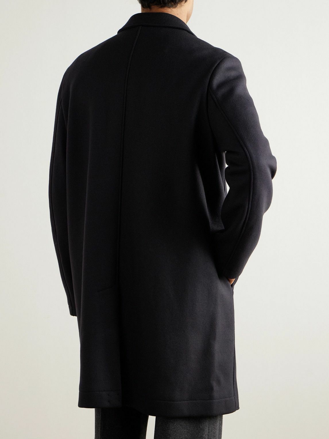 Sunspel - Boiled Wool-Blend Coat - Blue