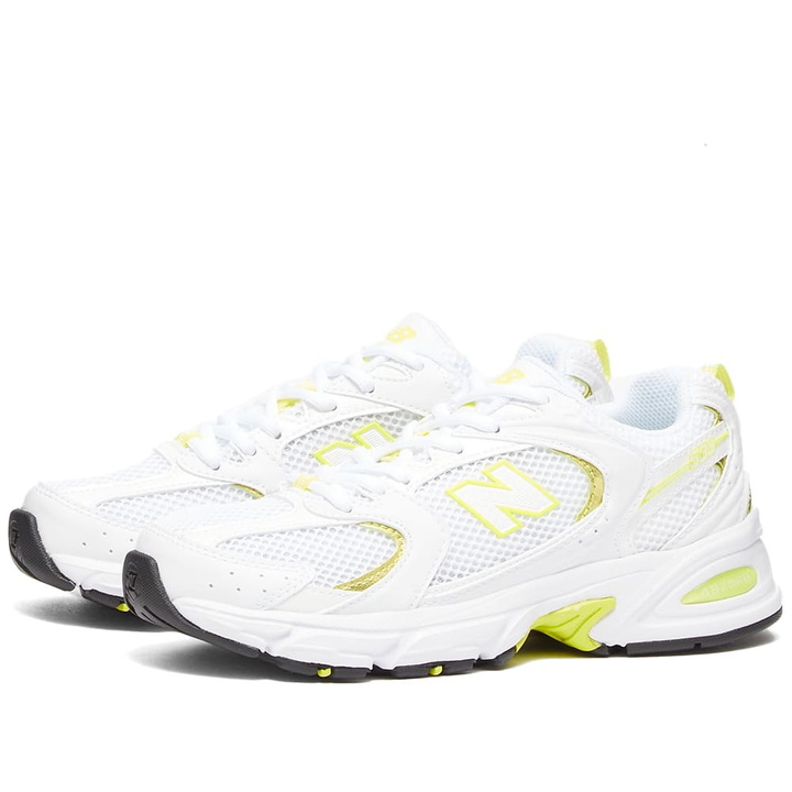 Photo: New Balance MR530DWP Sneakers in White/Lime