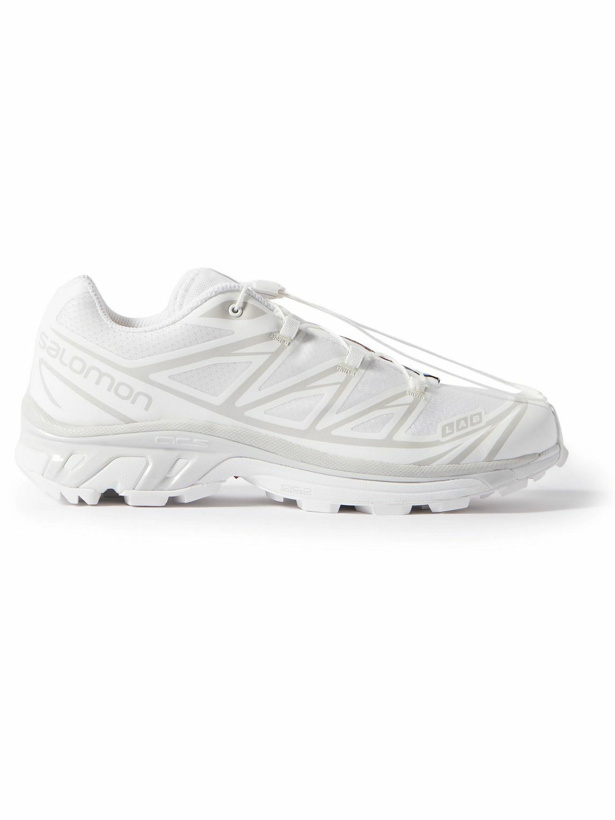 Photo: Salomon - XT-6 Advanced Rubber-Trimmed Mesh Sneakers - White