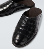 Fear of God Croc-effect leather mules