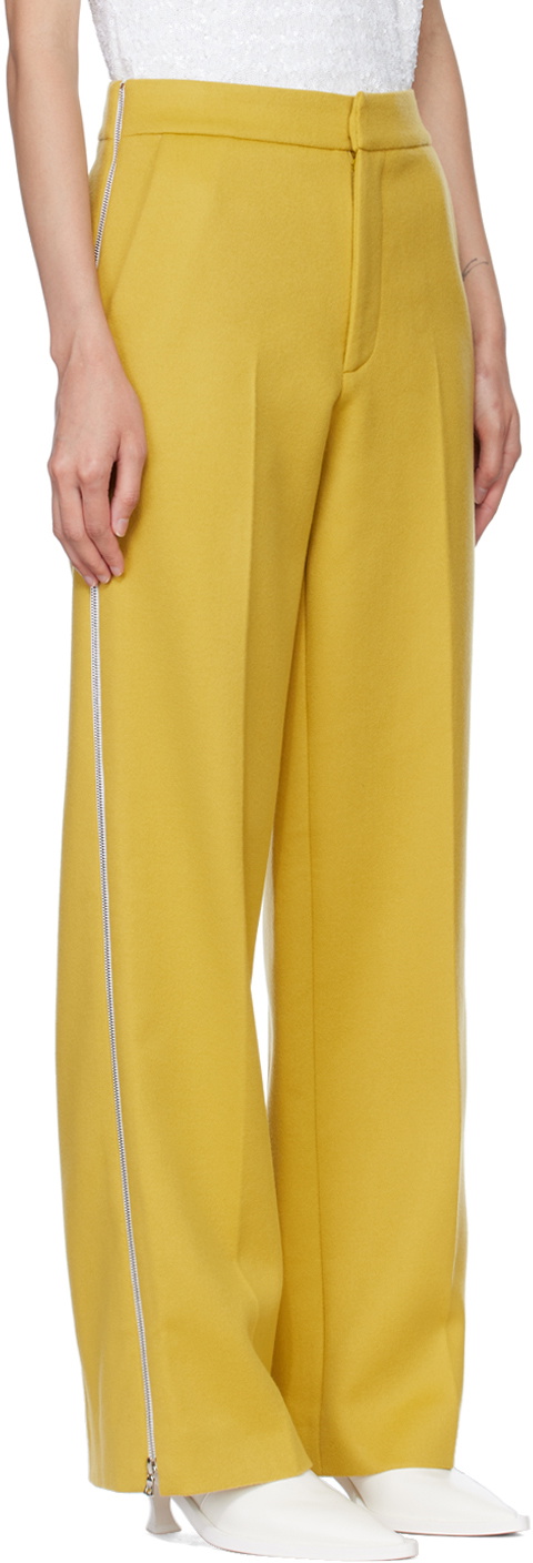 GAUCHERE Yellow Zip Trousers