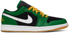 Nike Jordan Black & Green Air Jordan 1 Low SE Sneakers