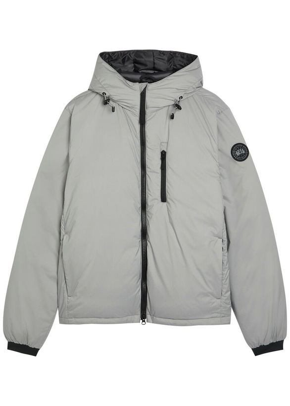 Photo: Canada Goose Lodge Hooded Ripstop Shell Jacket Grey
