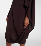 Stella McCartney Caped crêpe jersey minidress