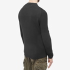 C.P. Company Men's Lens Ribbed Crew Knit in Black