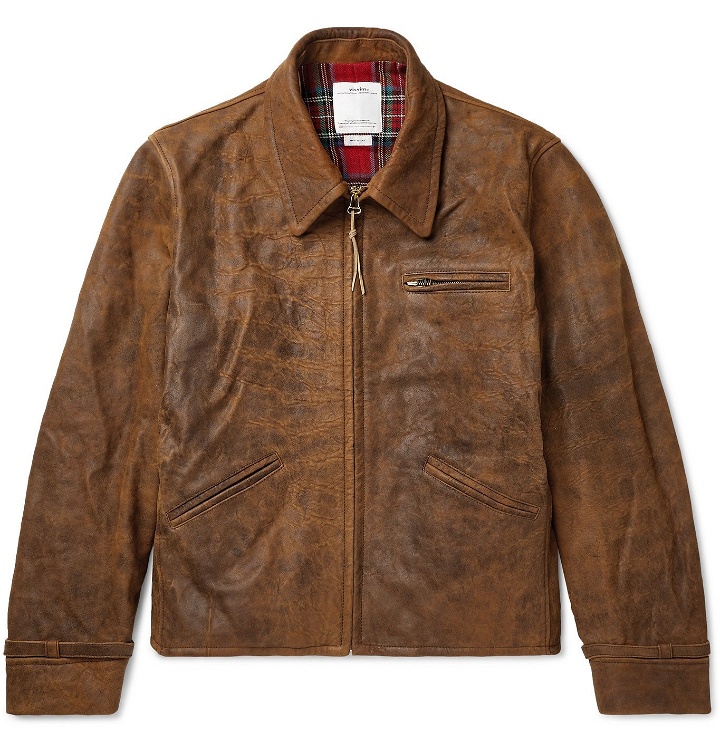 Photo: visvim - Distressed Leather Blouson Jacket - Brown