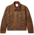 visvim - Distressed Leather Blouson Jacket - Brown
