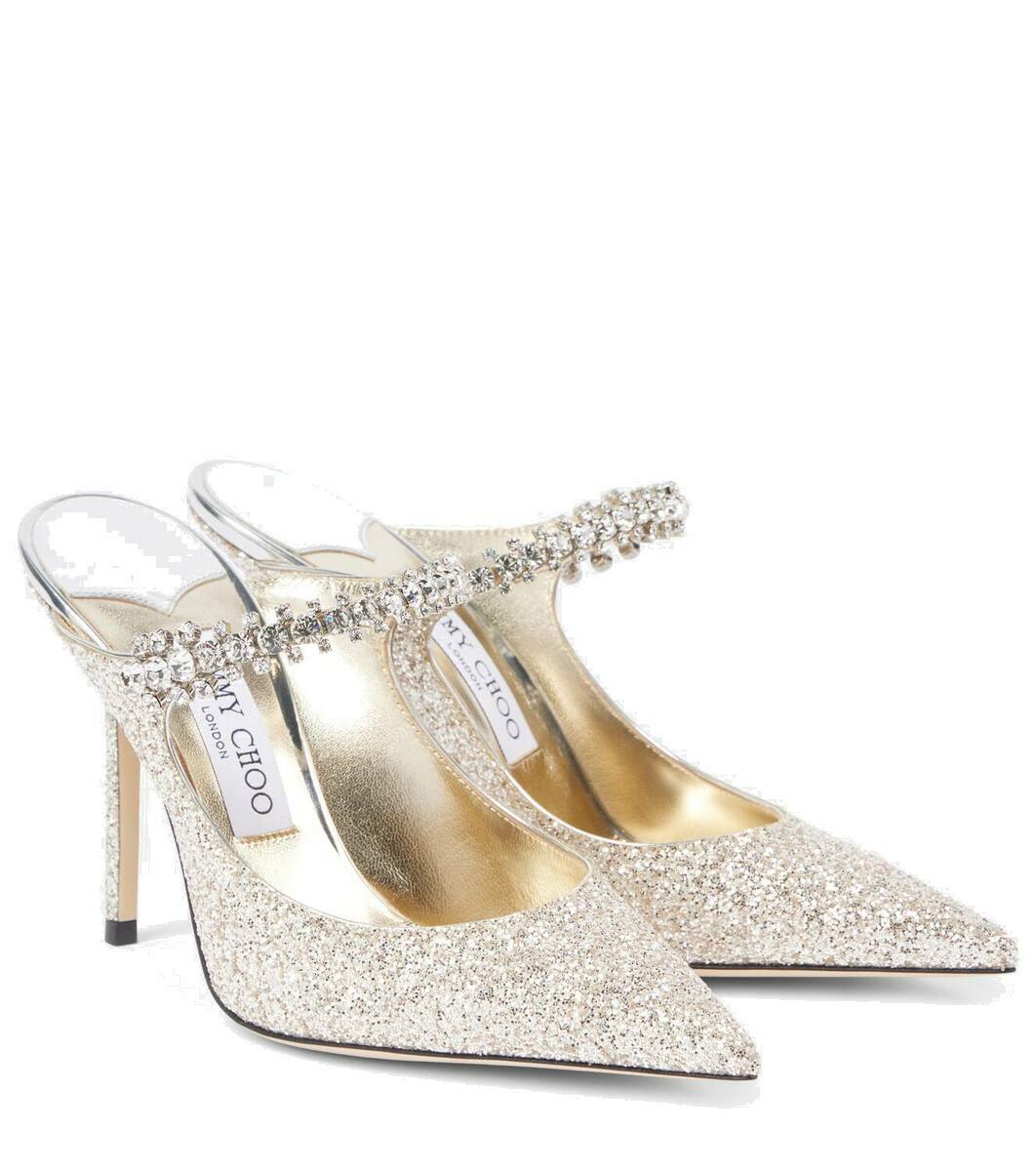 Jimmy Choo Bing 100 embellished glitter mules Jimmy Choo Jimmy Choo Bing 100 embellished glitter mules Jimmy Choo