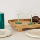 HAY Tint Coupe Glass - Set of 2 in Clear/Jade Light/Dark Green 