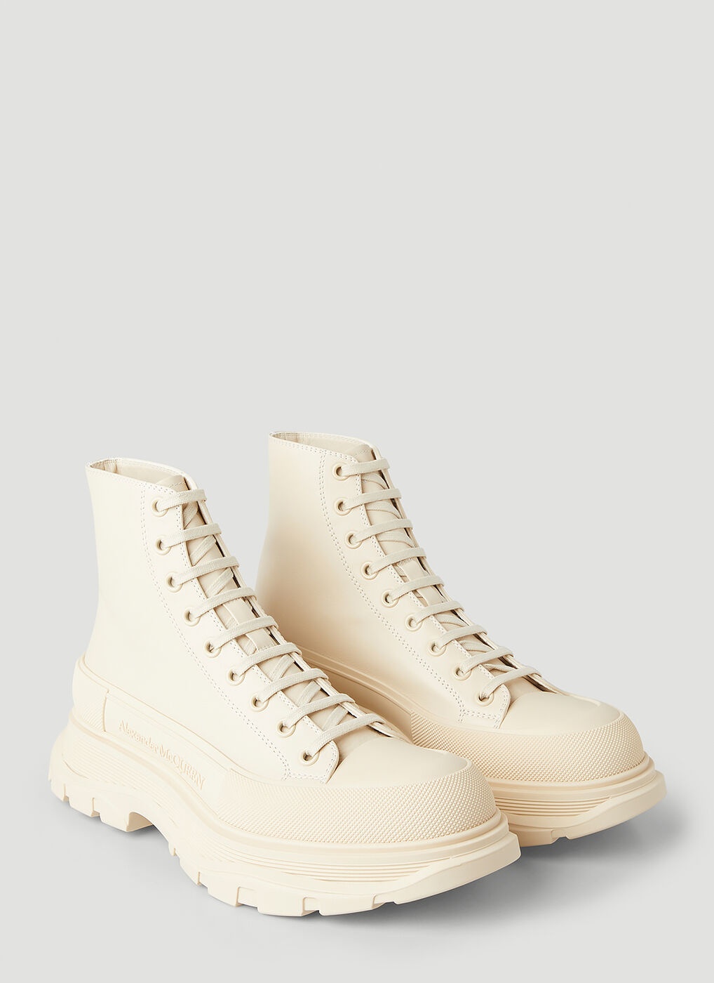 Tread Slick Boots in White Alexander McQueen